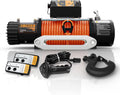 12V 13000-lb Load Capacity Electric Truck Winch Kit Synthetic Rope Waterproof Off Road Winch B400882