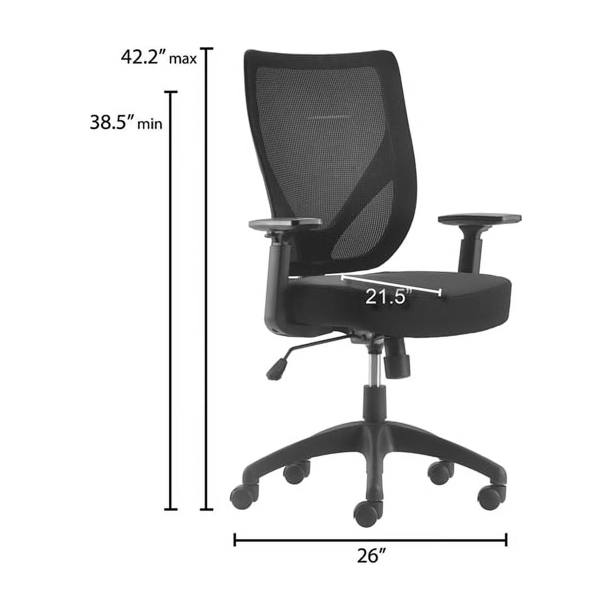 Black Mesh Office Chair with Nylon Base C7387