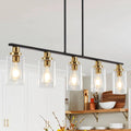5 Lights Clear Glass Shade Island Light C483978
