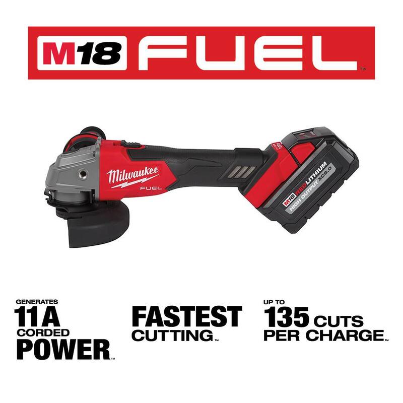 18V Cordless 4-1/2 in./5 in. Grinder Kit with Two 6.0 Ah Batteries F135
