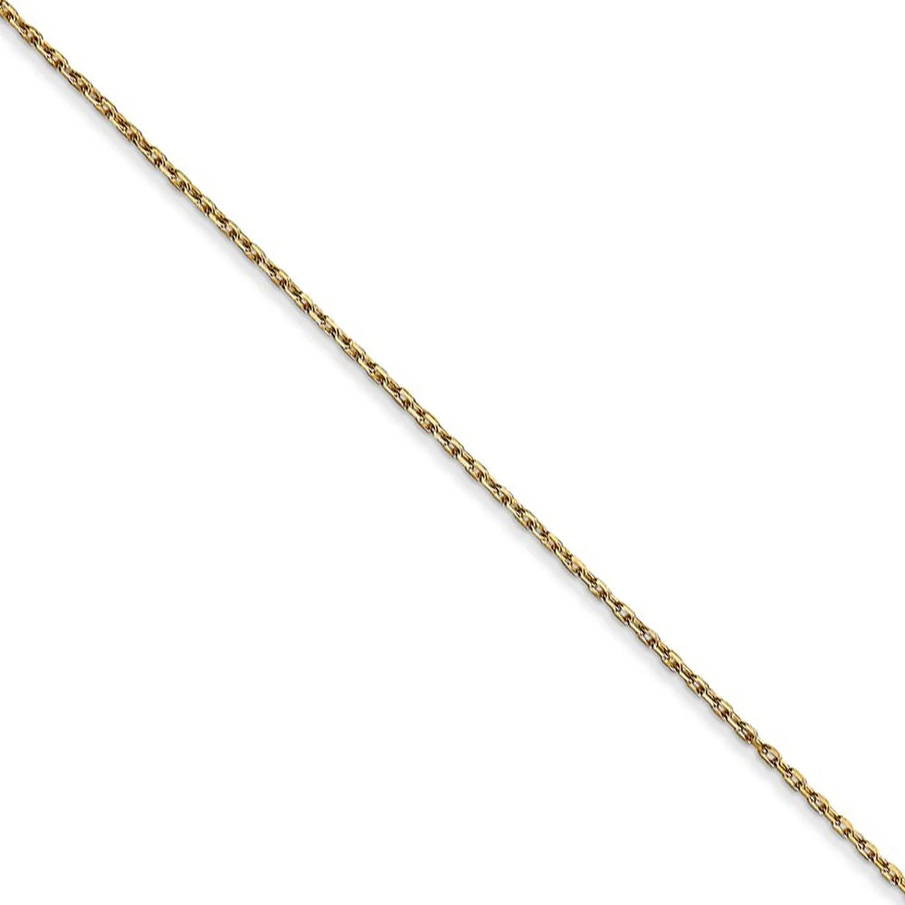 14k Yellow Gold Small Initial N Necklace, 16 Inch J432992