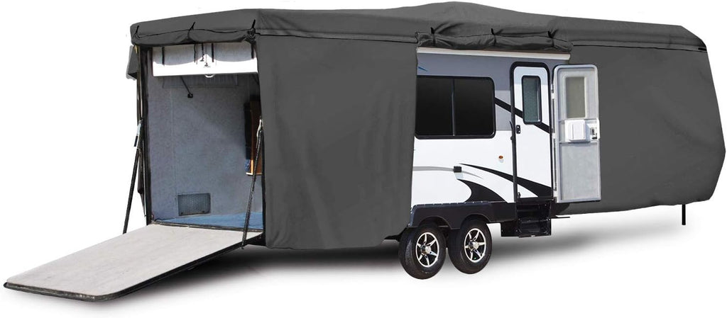 Gray RV Motorhome Travel Trailer Cover, Fits Length 30'-33' D757482