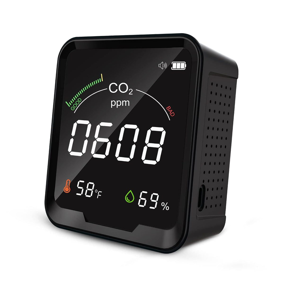 3 in 1 CO2 Monitor with Temperature Humidity E50224