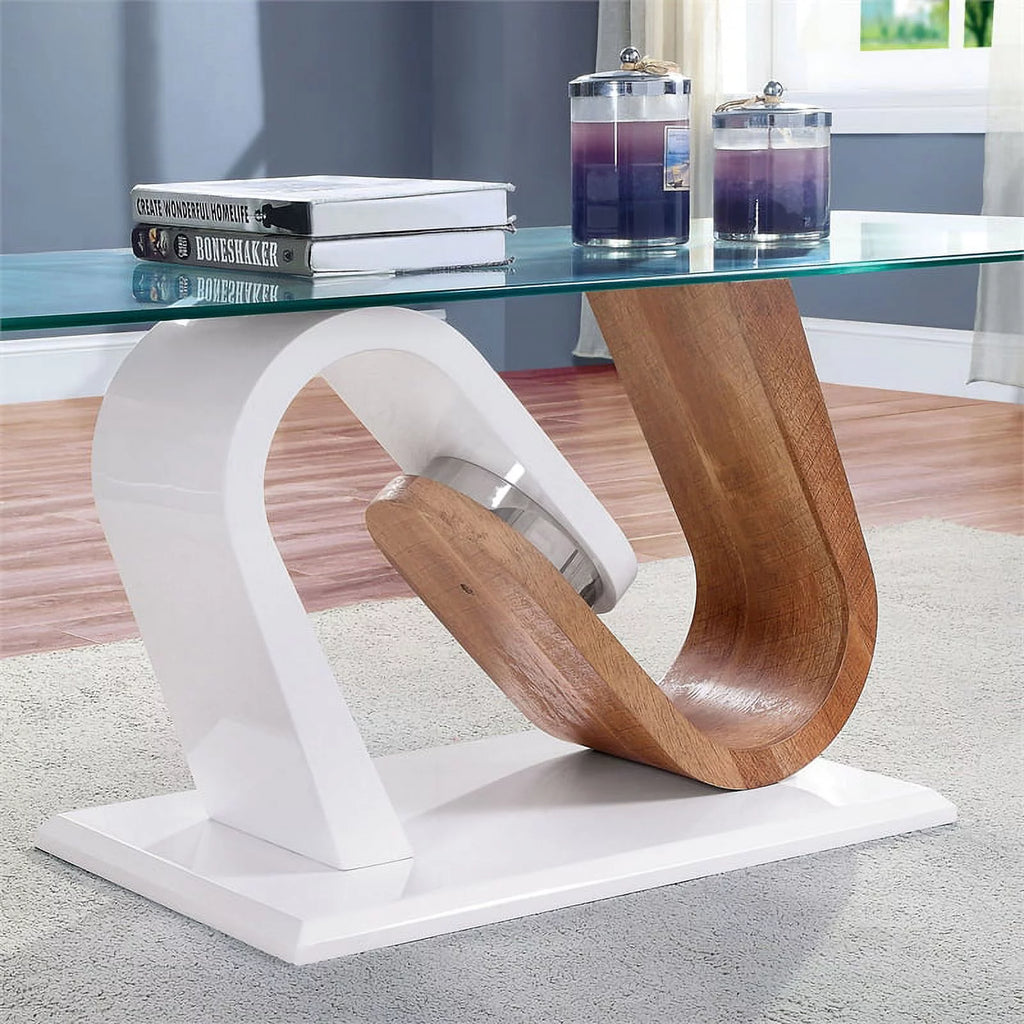 White 3-Piece Wood Coffee Table Set E15515