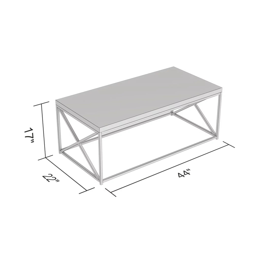 44"L Marble Gold Metal Coffee Table W666