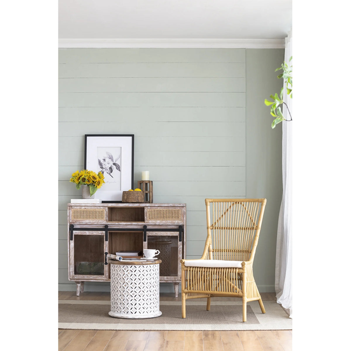 White and Brown Wooden Side Tables 2ct R7833