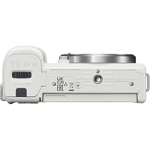 White Mirrorless Camera with 16-50mm Lens W3748