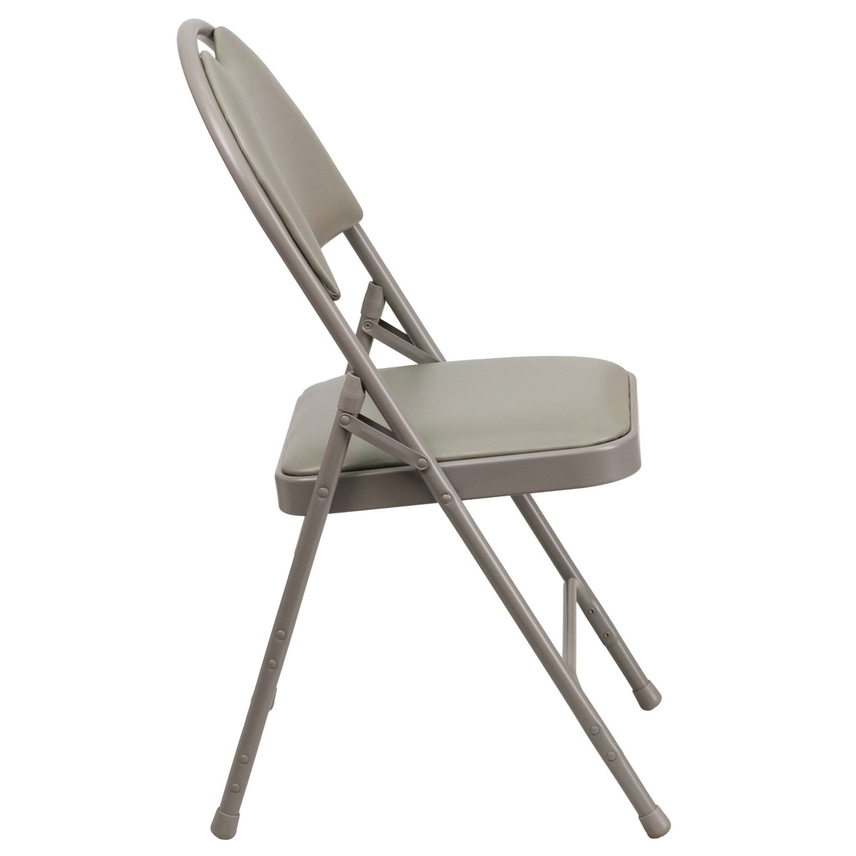 4 Pack Extra Large Triple Braced Folding Chair Gray Vinyl C367128