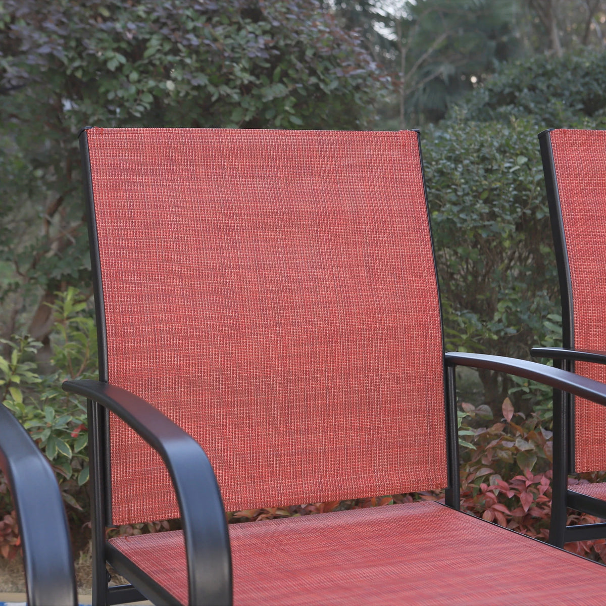 7-Piece Outdoor Patio Dining Set with Rectangle Steel Table & Textilene Chairs D9812