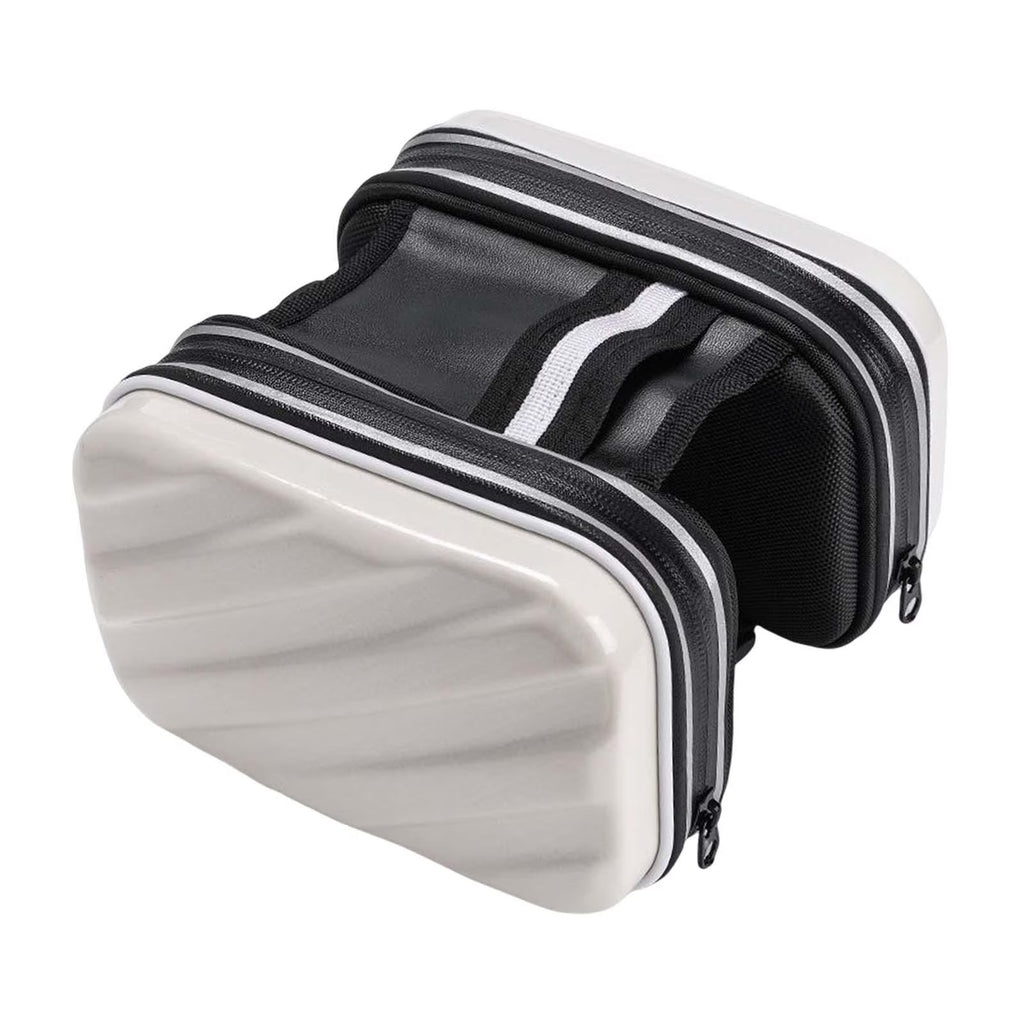 White Waterproof Bike Frame Front Bag W415