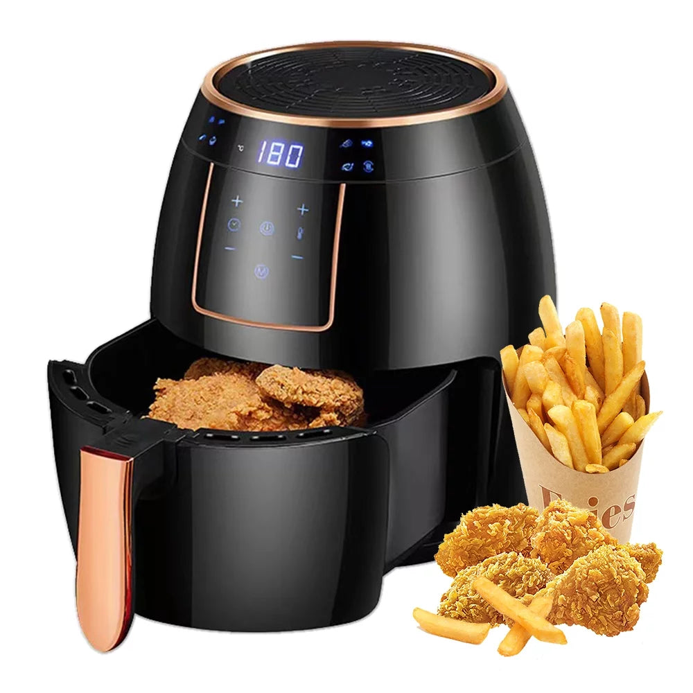 5.5L 1300W Touch Screen Electric Air Fryer with Bakeware D521
