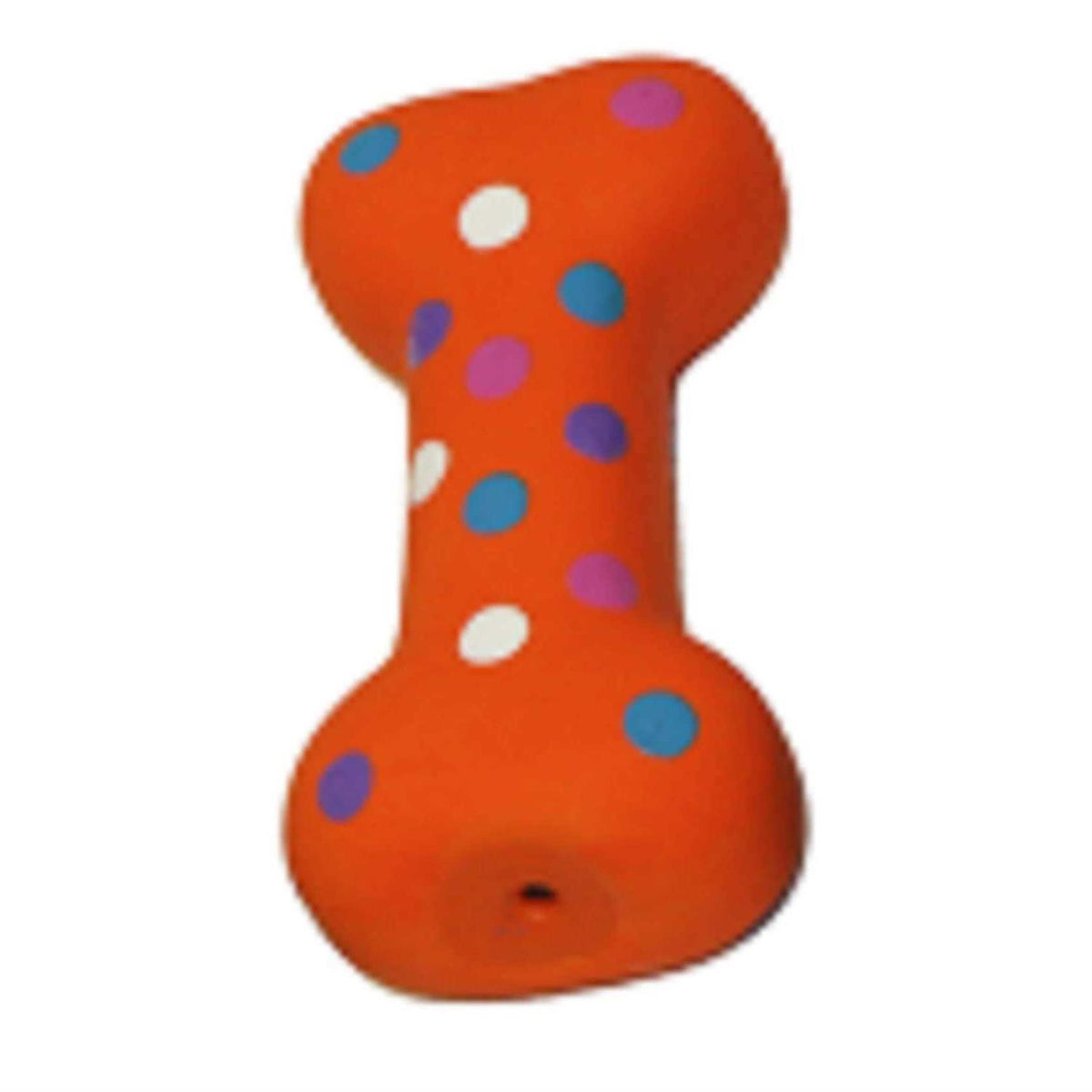 Small Latex Polka-Dot Bone Dog Toy K3245