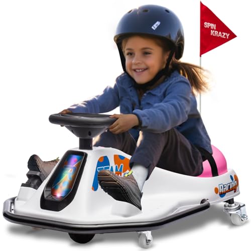 24V Electric Drifting Go Kart White Pink J734498