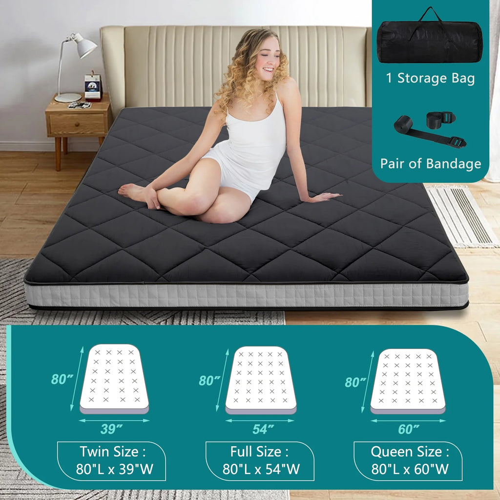 Japanese Floor Mattress Futon Mattress Grey Full Q559571