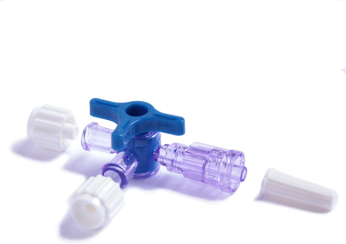 3-Way Luer Stopcocks, Sterile, 10 Pcs G352