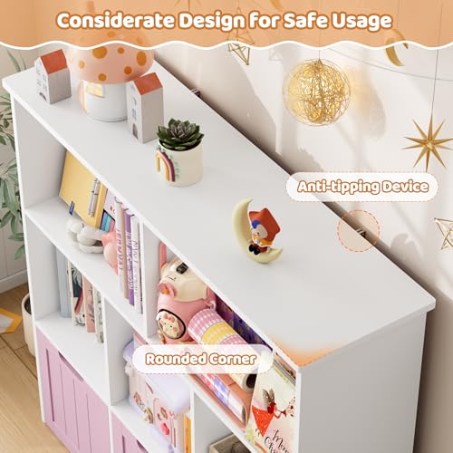 White Toy Storage Organizer with 3 Movable Drawers A881