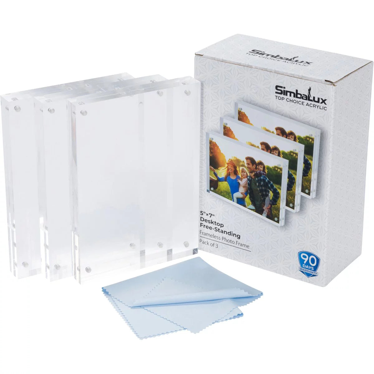 Magnetic Acrylic Photo Frame 5 in x 7 in Clear Pack of 3 A711888