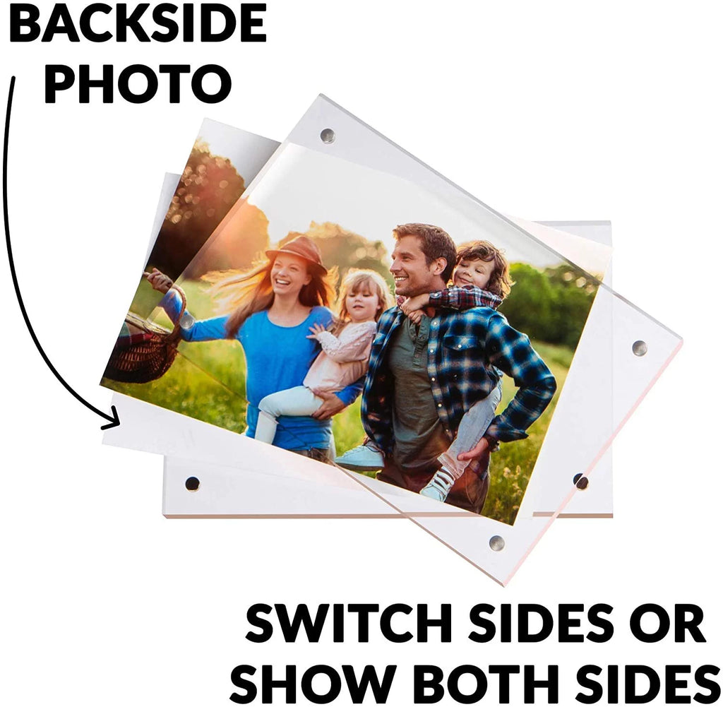 Magnetic Acrylic Photo Frame 5 in x 7 in Clear Pack of 3 A711888