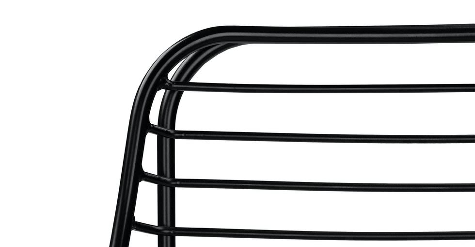 Black Outdoor Dining Armchairs Metal Frame Q239911