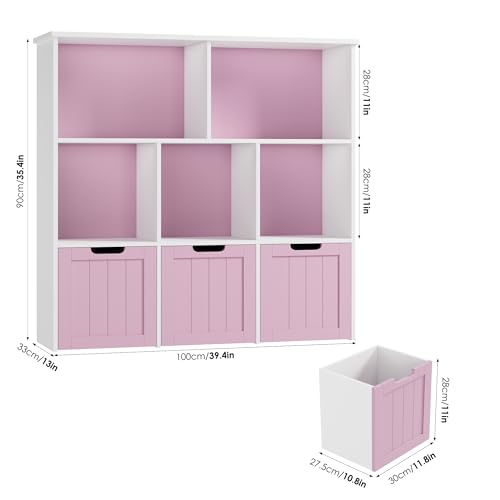 White Toy Storage Organizer with 3 Movable Drawers A881
