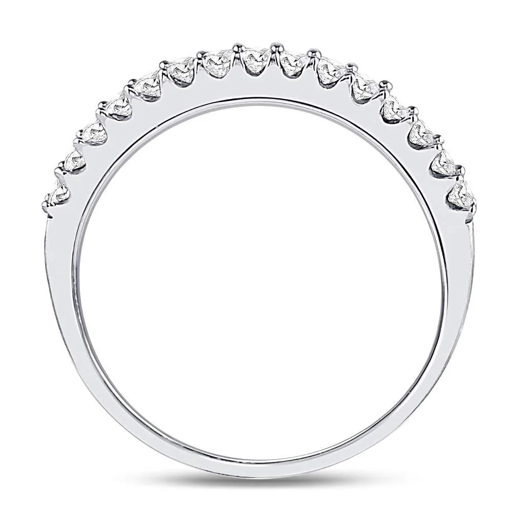 14kt White Gold Diamond Wedding Band 1/4 Cttw K3876