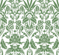 Botanical Damask Wallpaper Green S91036