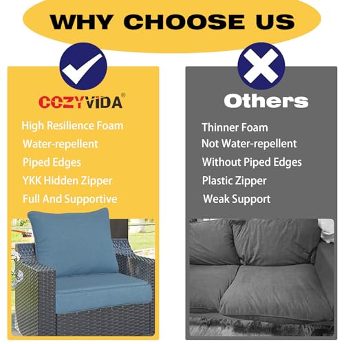 20"x42" Water-Proof UV Resistant Outdoor Dining Chair Cushion U483958