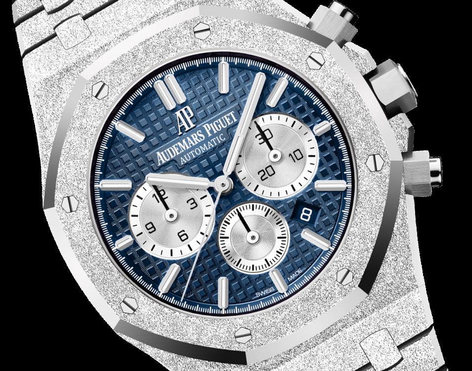 Frosted Gold Chronograph Blue Dial 41mm P9803
