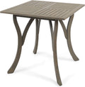 Gray Acacia Wood Square Dining Table Y8986