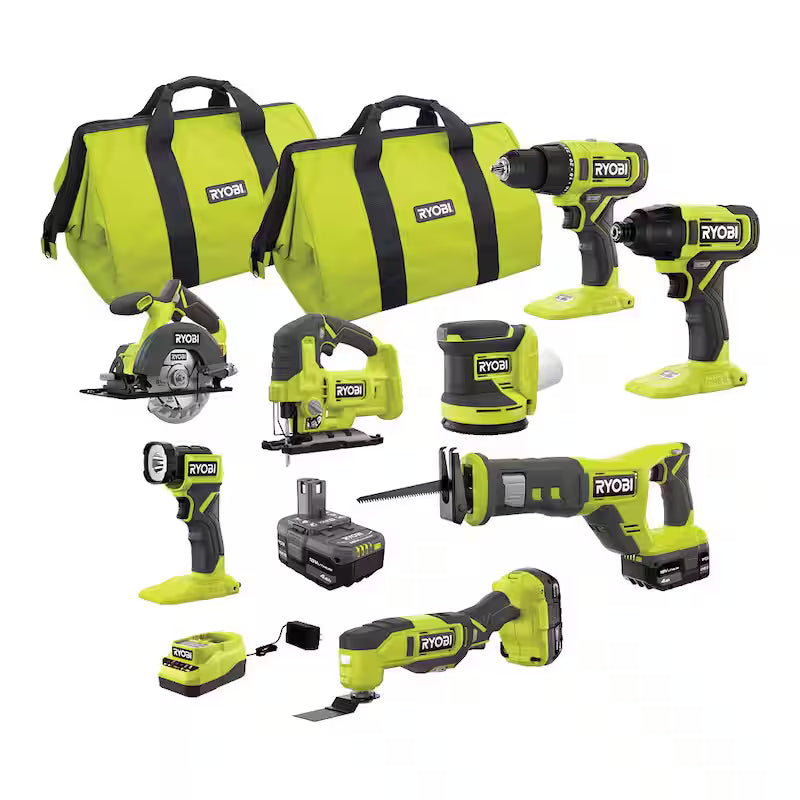 18V Cordless 8-Tool Combo Kit with Battery and Charger C9713
