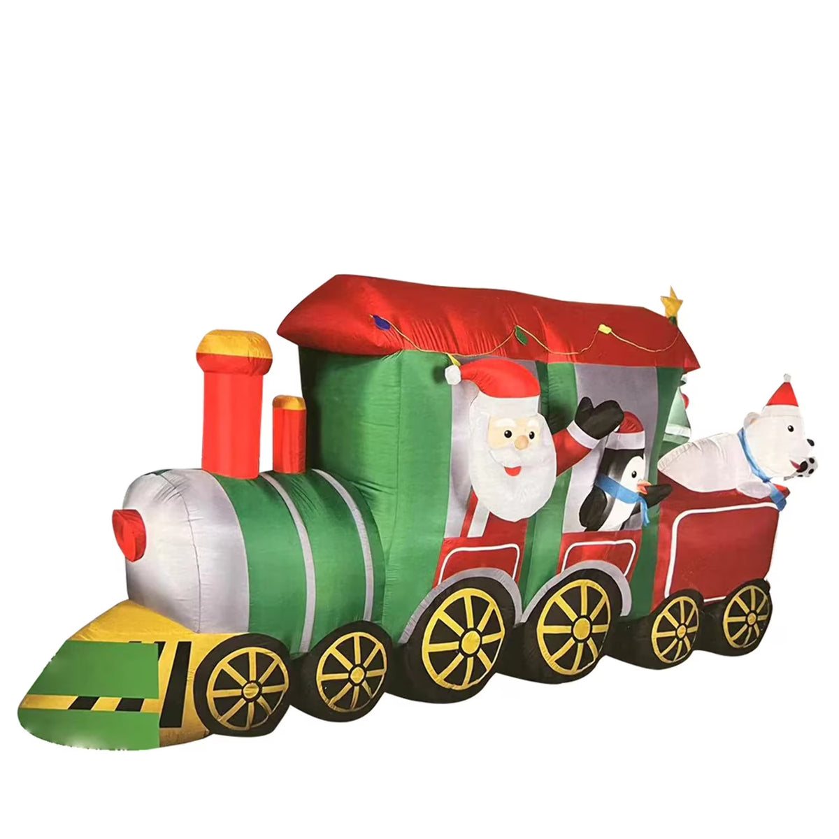 12ft wide Santa & Friends on Train Christmas Inflatable N430433