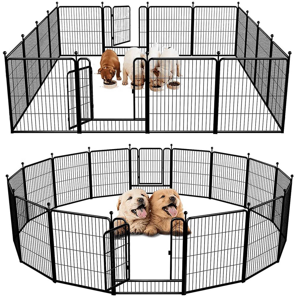 16 Panel 32 Height Dog Playpen with Doors M1349