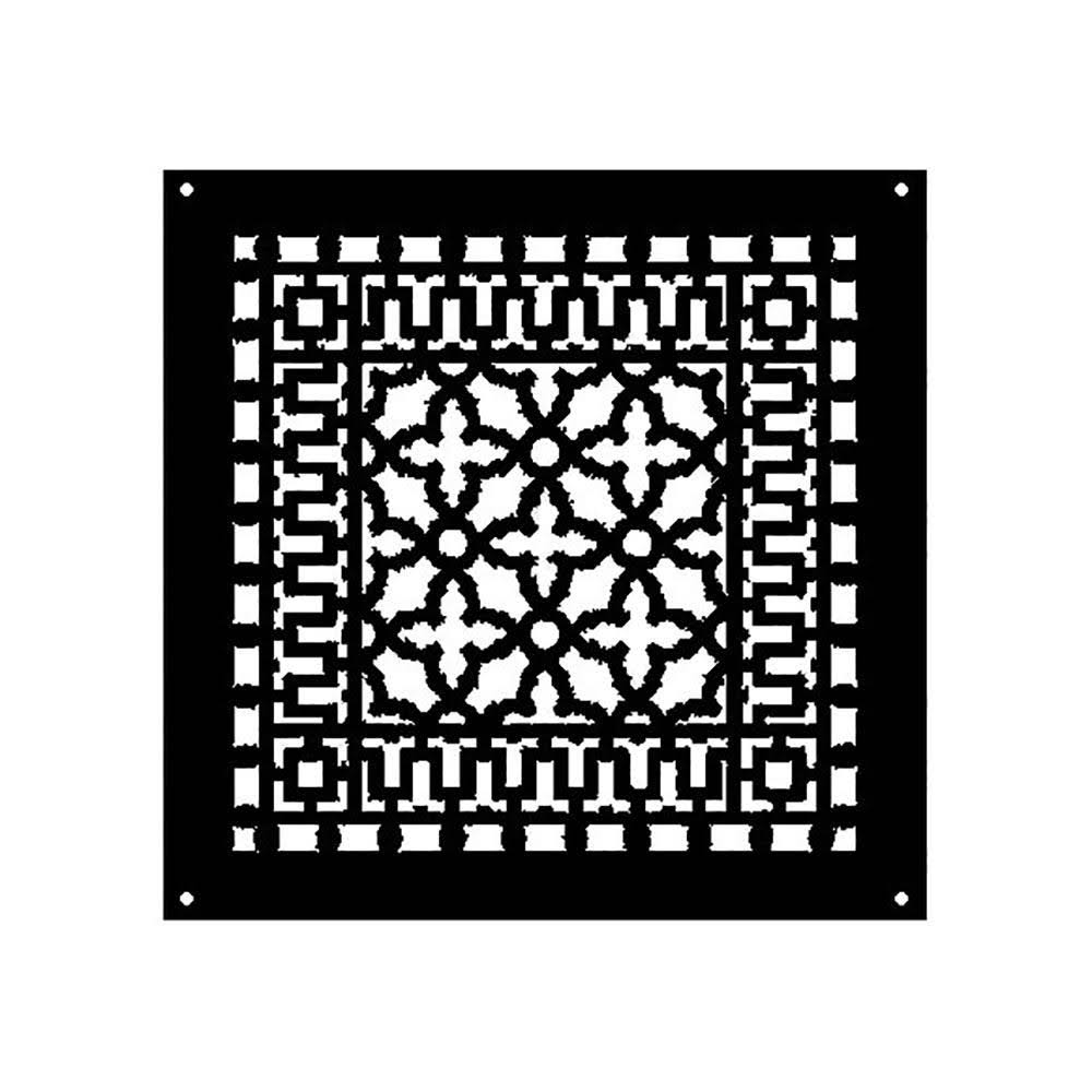 Cast Iron Floor Register in Black A881