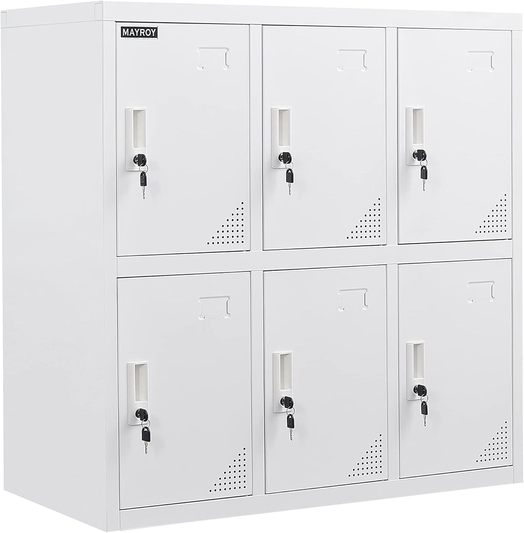 White Steel Storage Locker Cabinet V84572