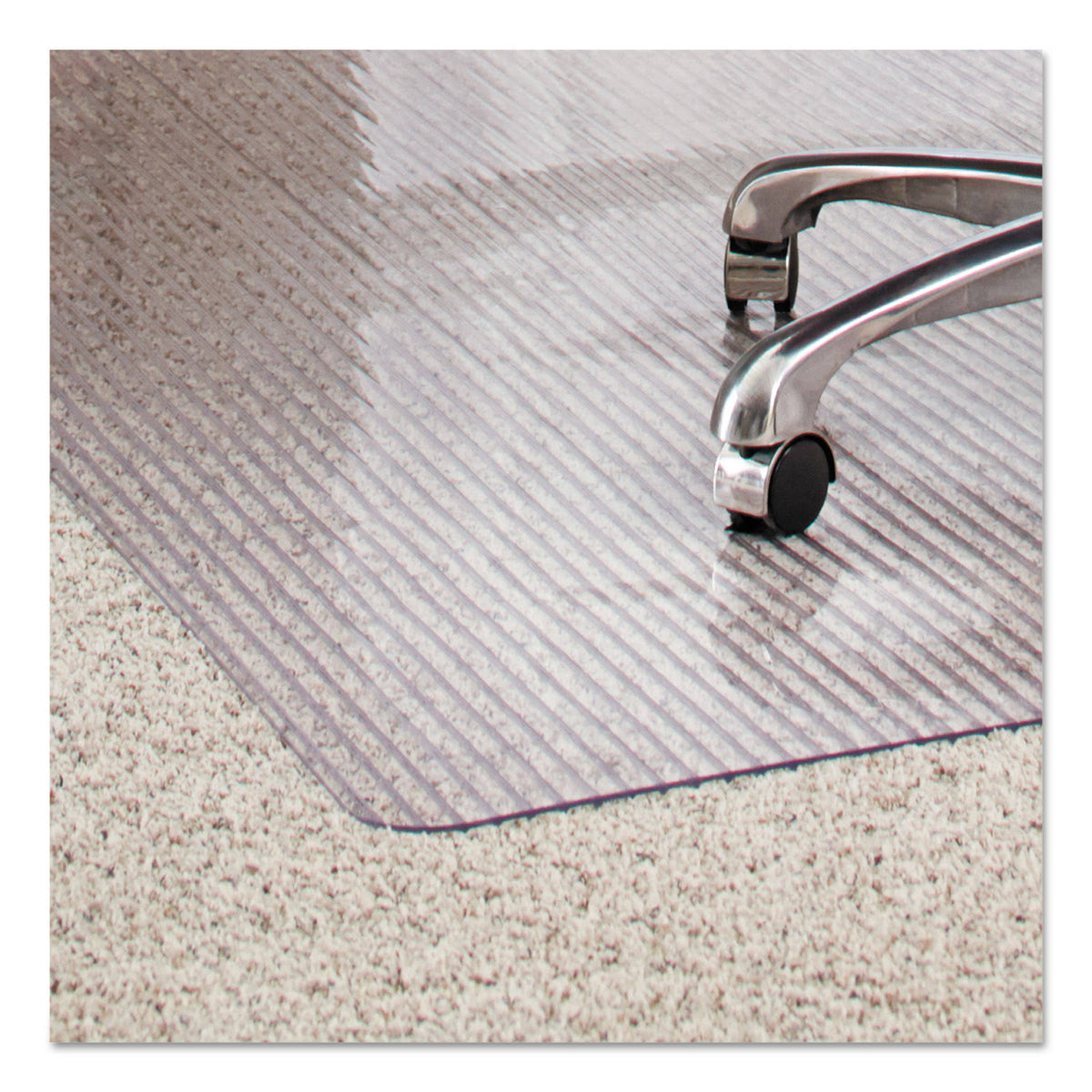 Clear Chair Mat for Carpet 45 x 53 with Lip N4135