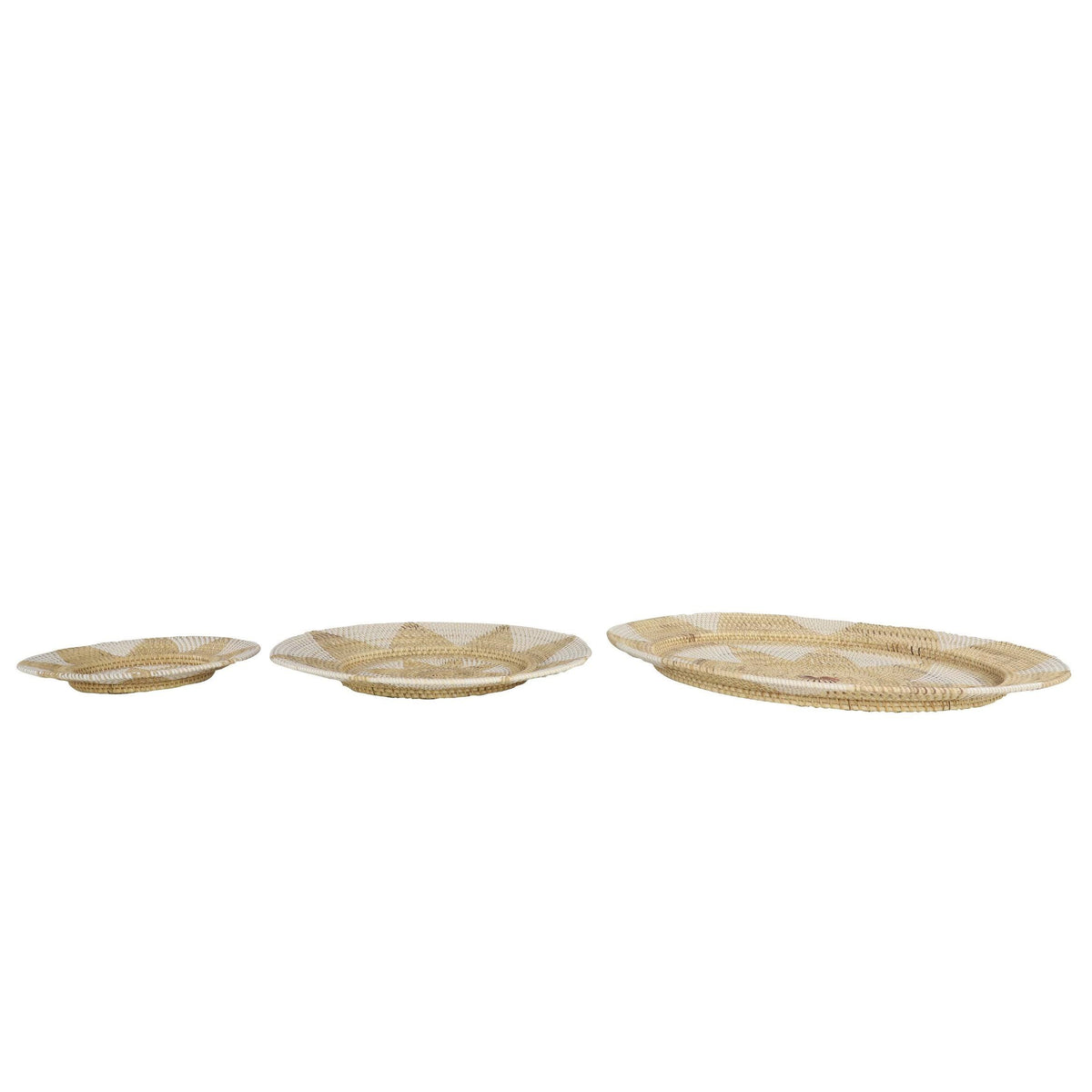 Set of 3 Wicker Wall Decor Trays W90090