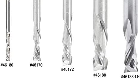 CNC Solid Carbide Compression Spiral 1/4 Dia x 7/8 x 1/4 Shank B82044