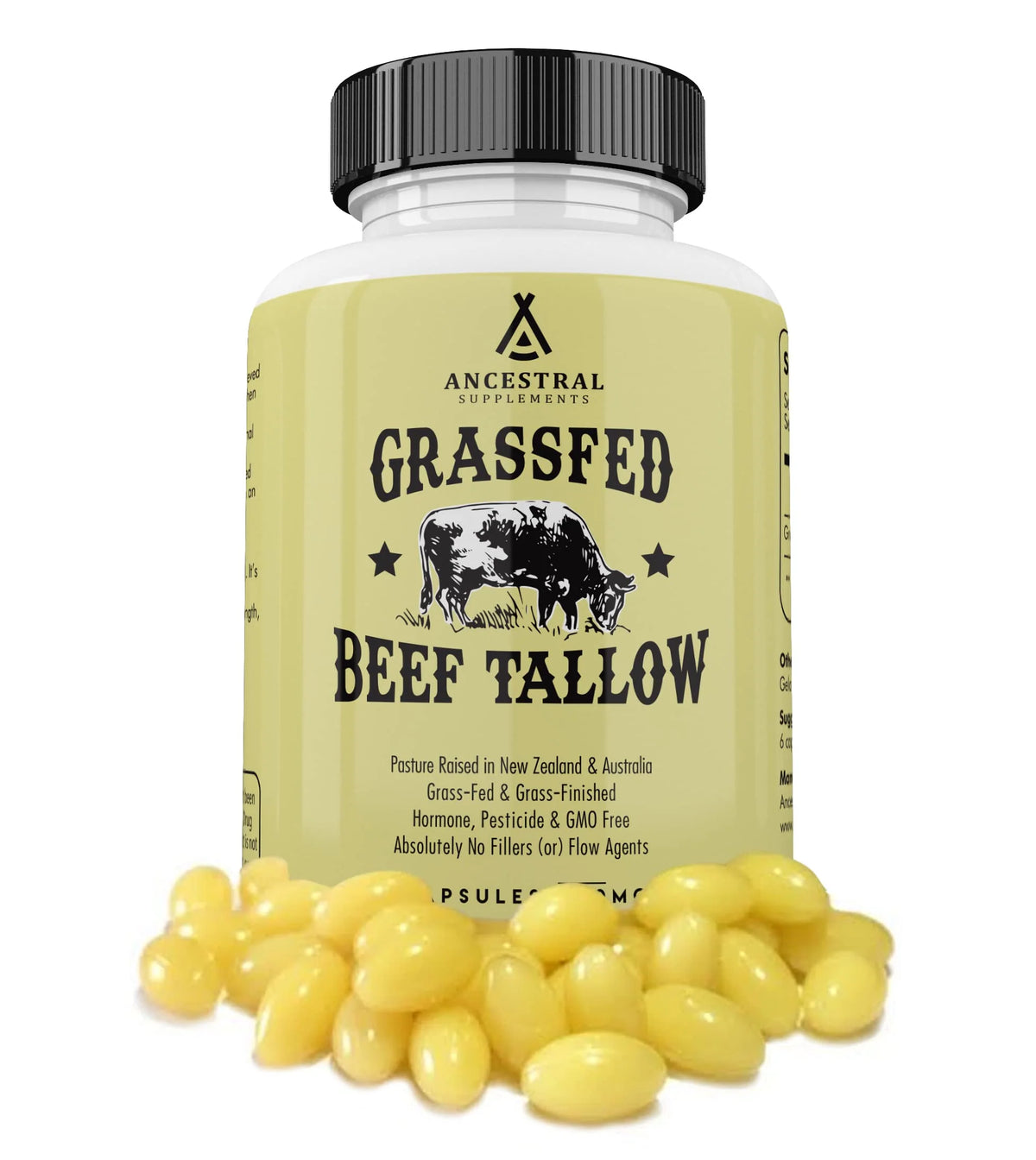Grass Fed Beef Tallow 3000mg 180 Capsules Y705362