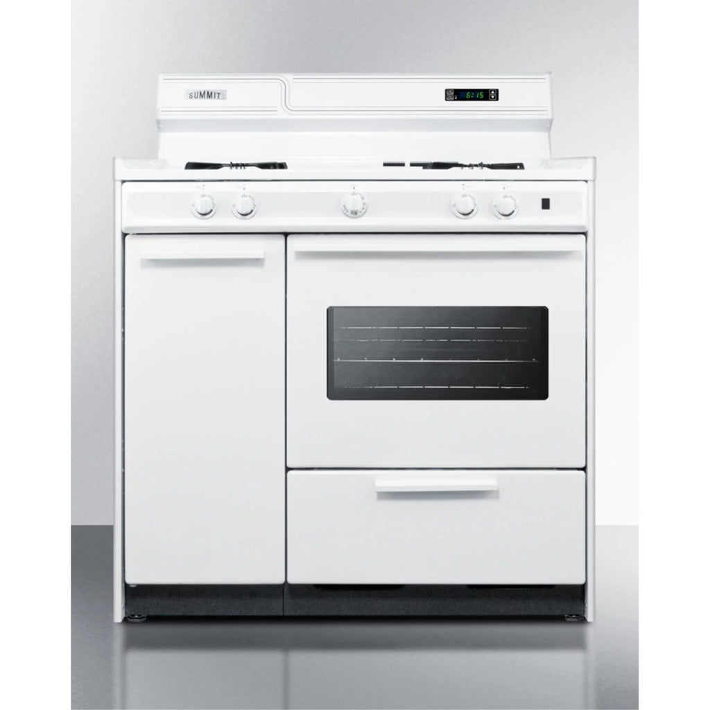 36" White Gas Range with Open Burners Y10818