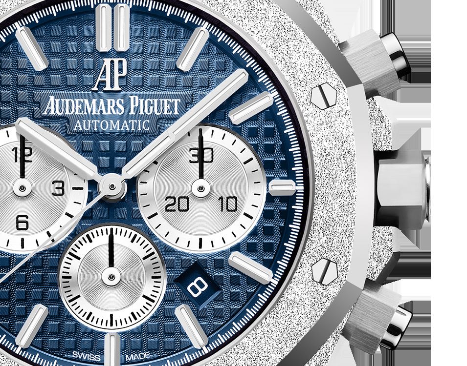 Frosted Gold Chronograph Blue Dial 41mm P9803