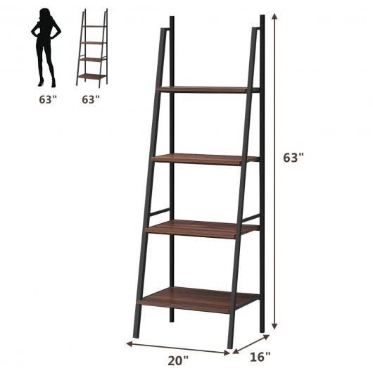 4 Tier Metal Bookcase Bookshelf B31773