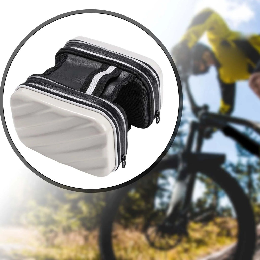 White Waterproof Bike Frame Front Bag W415