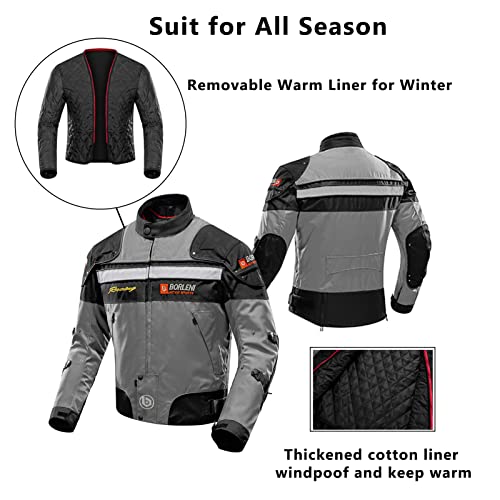 Motorcycle Jacket Windproof Full Body Protective Gear CE Armor E1015