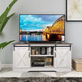 TV Stand Cabinet with Sliding Barn Doors and Adjustable Shelves C3721