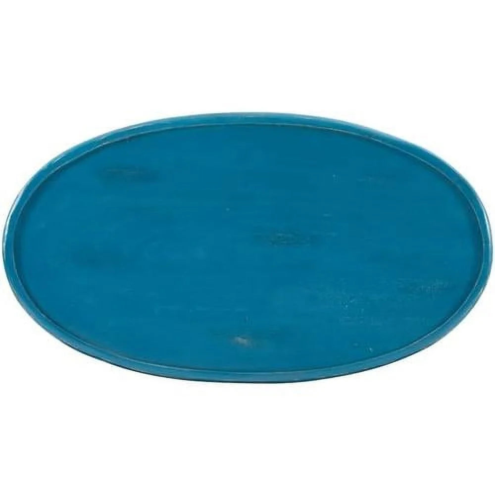 Blue Oval Wood Coffee Table G721