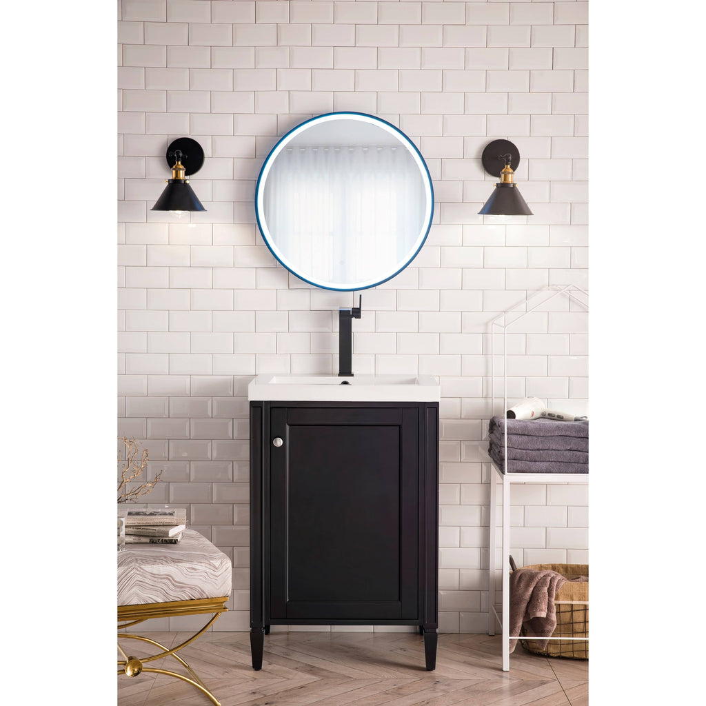 Glossy White Single Vanity Cabinet R492205