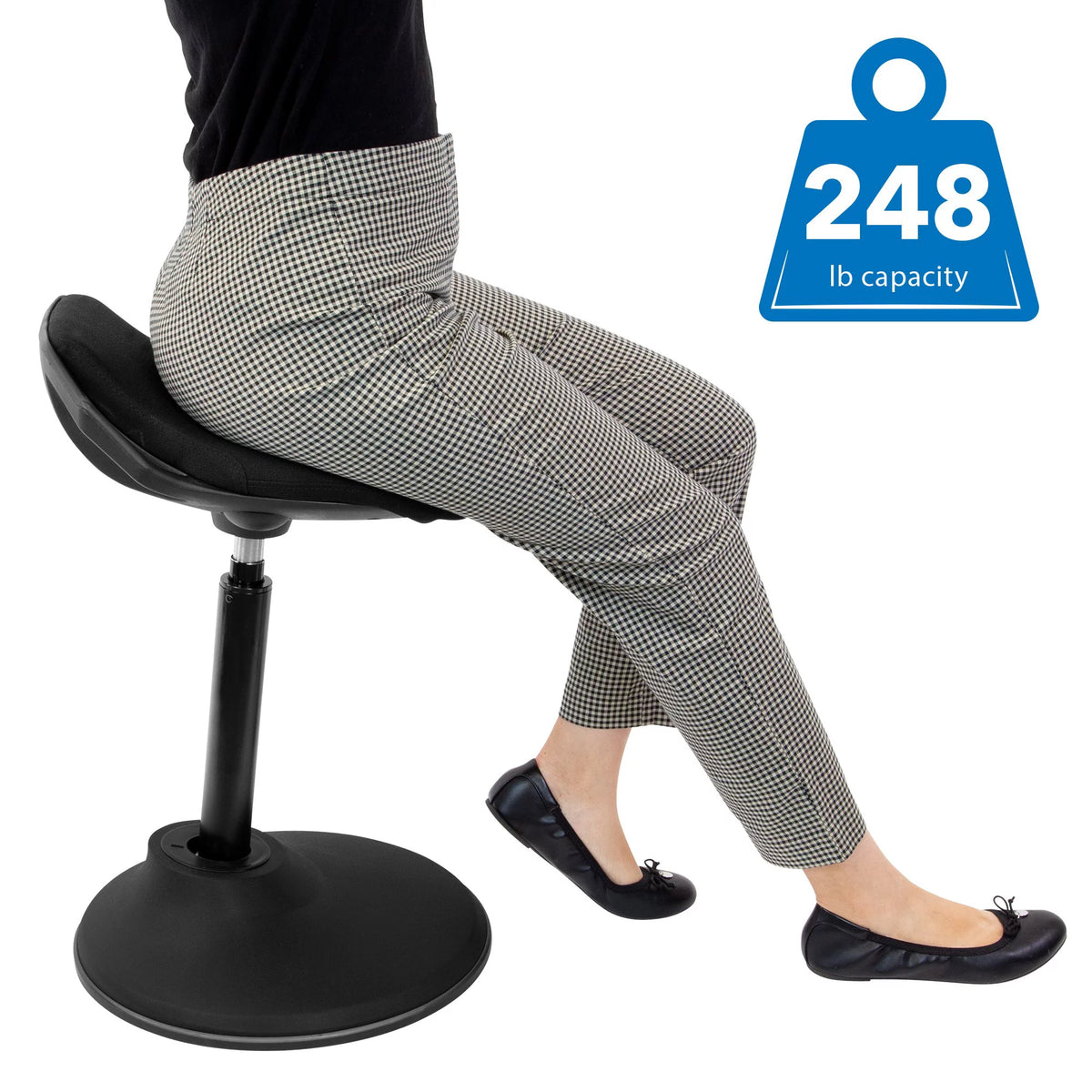 Ergonomic Height Adjustable Backless Stool Y297283