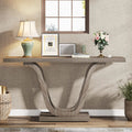 55-inch Grey Wood Rustic Console Table W45090