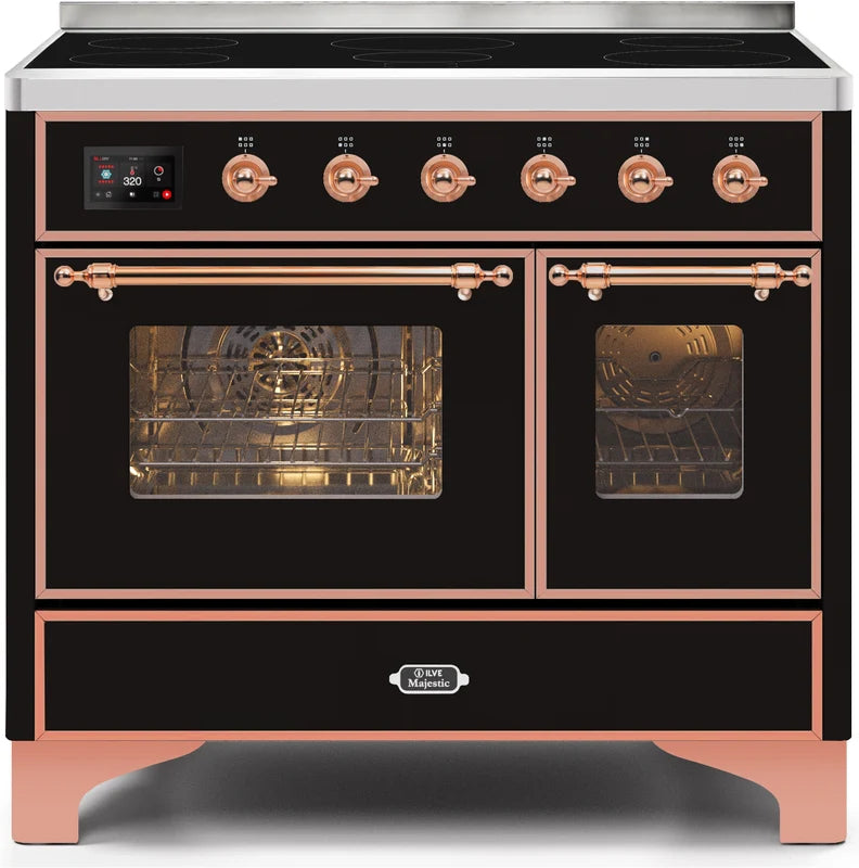 Glossy Black Induction Range with Electric Oven O493538