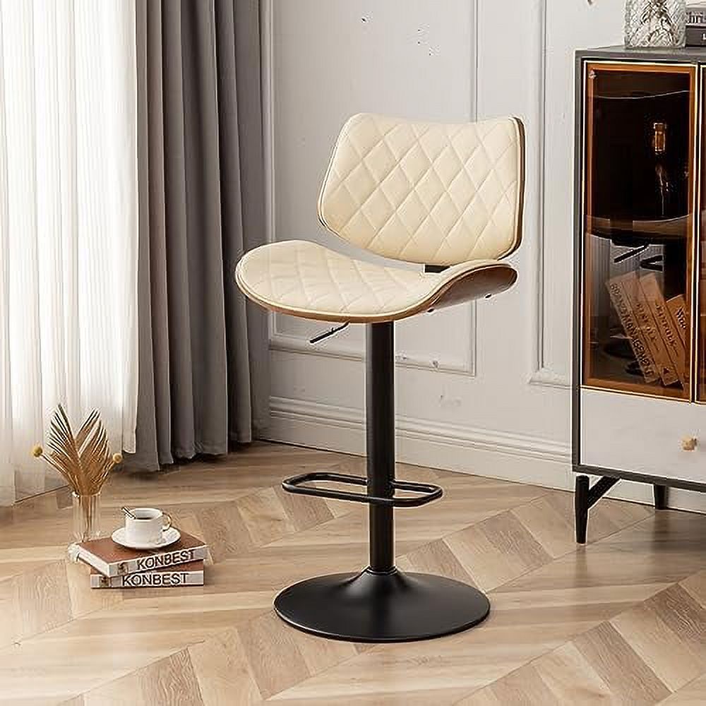 Green Leather Swivel Counter Height Stools Set of 2 W28311